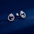 Wholesale Earrings Jewelry Rhodium Plated Cubic Zirconia Star Stud Earring 925 Sterling Silver Fine Jewelry Earrings
