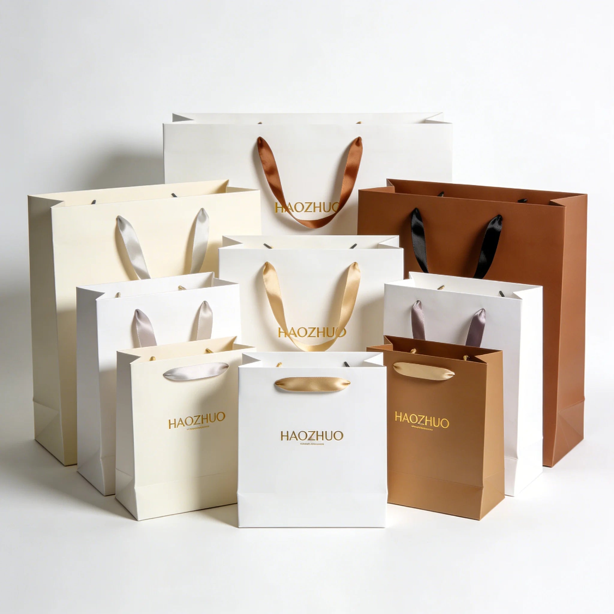 Luxury Art Paper Recycled Materials Custom Logo Gift Bag for Shoes Packaging and Shipping with Offset Printing