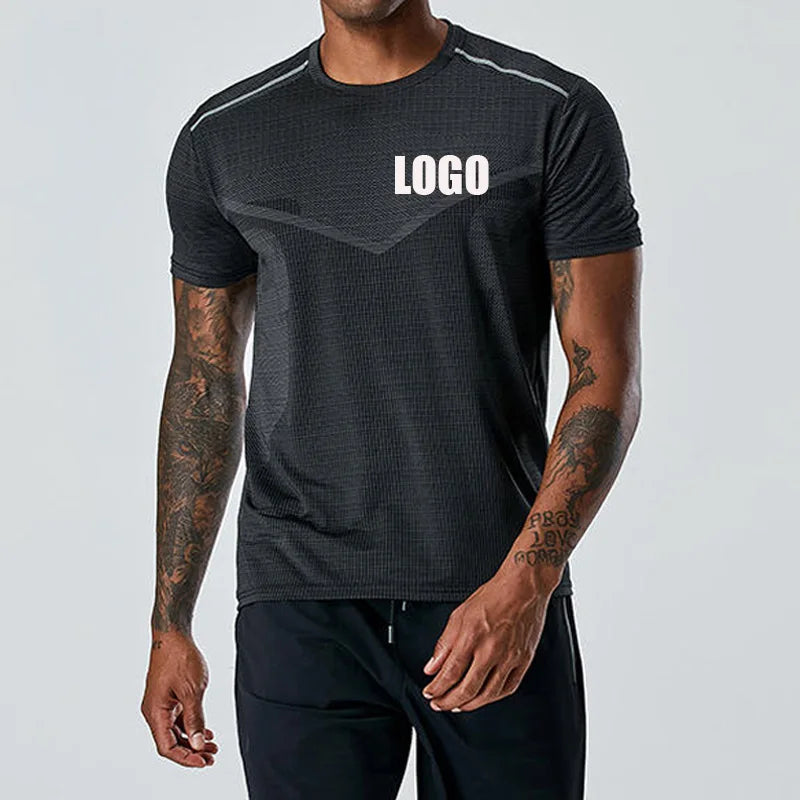 Wholesale Summer Quick Drying Fitness Men's Sports Training Vest High Elastic Sleeveless Tshirt