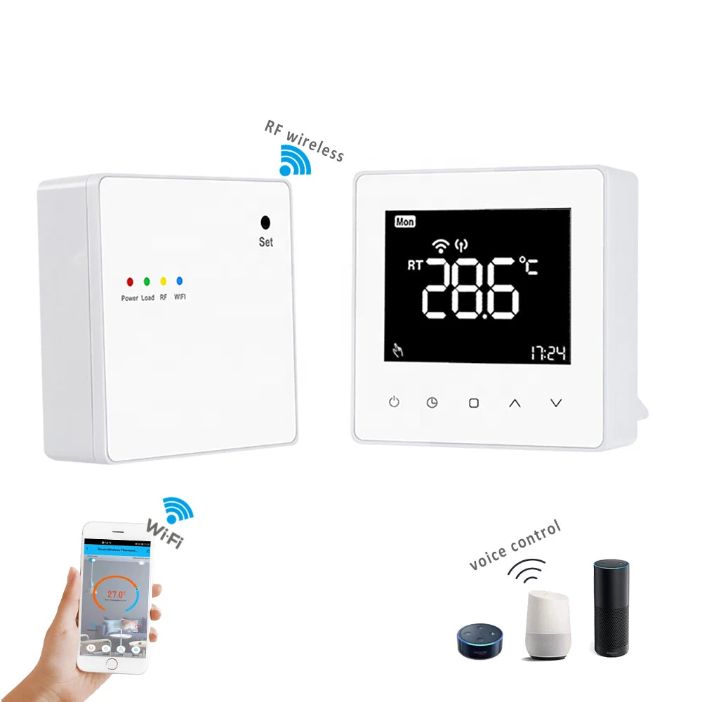 Smart WiFi Wireless RF Thermostat Programmable Electric Floor Water Gas Boiler Heating Room Thermostat