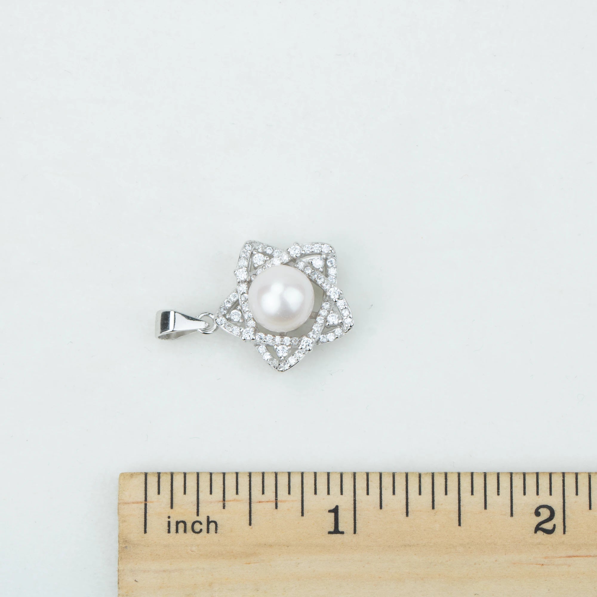 P030585 DIY 7-8mm Natural Freshwater Pearl Pendant Accessory 925 Sterling Silver Engagement Jewelry Necklace for Women