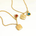 Fashion 12 Zodiac Diamond Necklace Birth Stone Charm Chain Coins Metal CZ Crystal Rhinestone Factory Wholesale New Jewelry
