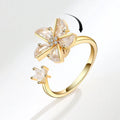 Wholesale Hot Selling Adjustable Anxiety Stress Relief Copper Fidget Spinner Ring for Women Girl Gift