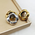 European and American Ins Style Personality Hollow Flower Smooth Geometric Ring Women's Light Luxury Ring Jewelry