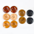 Meetee C1-28 25mm Clothing Accessories Natural Wooden Round 4 Holes Buttons for Shirts Felt Coats