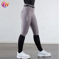 2026 EW Horse Customize Four-Way Stretch Half Seat Grip Knee Patch Riding Equine Compression Breeches