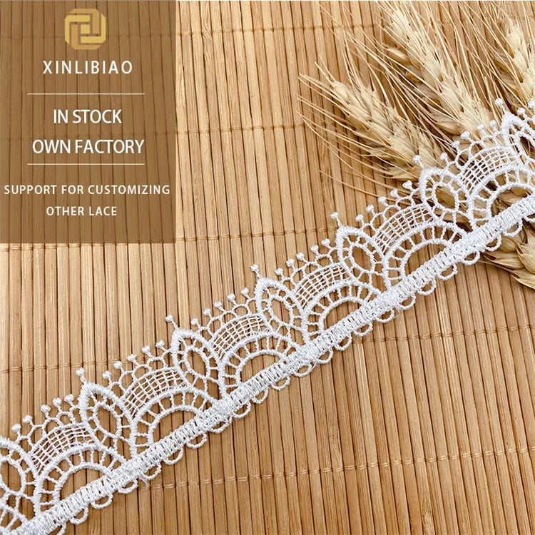 Embroidered Hollow Lace Home Textile Clothing Lace Accessories High-quality Wholesale Water-soluble Polyester Lace Trim