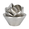 Polished Stainless Steel 304 Double Wall Mirror Modern Hammered Design Noodle Bowl Eco-Friendly Ice Cream Soup Party