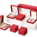 Custom Logo Leatherette Paper Jewelry Box Luxury Earring Bangle Bracelet Pendant Ring Box Jewelry Packaging Box
