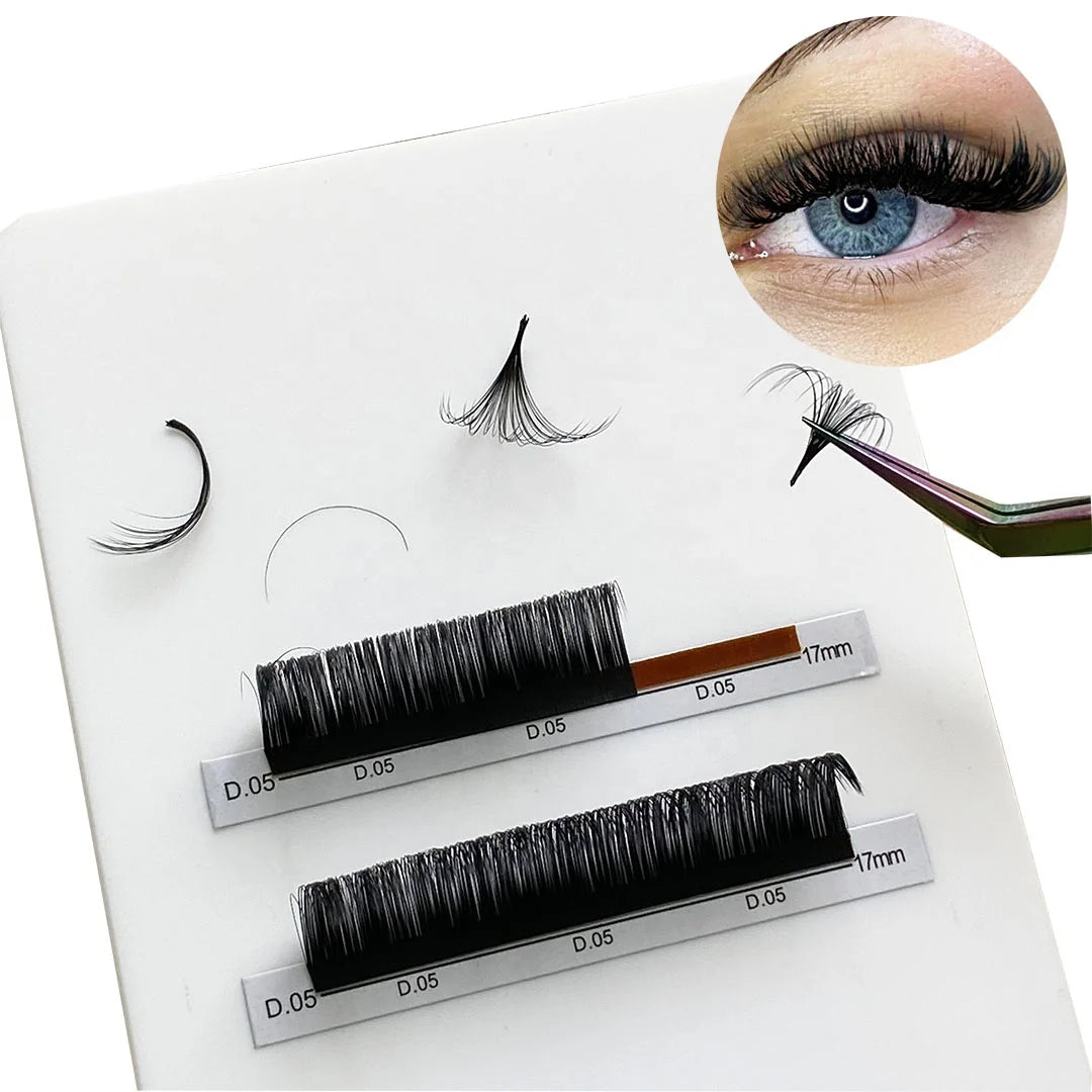 Wholesale Easy Fanning Lash Extensions Private Labels Mega Volume Auto Fan Eyelashes
