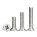 Customized 304 Stainless Steel Metric ISO Flat Head Cross Recessed Countersunk Wood Screws