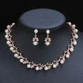 Unisex Trendy Korean Style Geometric Jewelry Pearl Choker Necklace Set Made of Alloy for Anniversary Celebrations