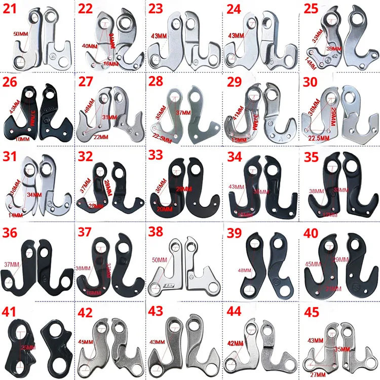 Aluminum Alloy Bicycle Tail Hooks Rear Gear Derailleur Hanger Dropout Converter Shifter Hook for Extension Mountain Road Bike
