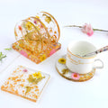 DM189 Round Coaster Molds Set Silicone Mould with Holder Stand DIY Handmade Crystal Epoxy Resin Cake Tools Moulds Support