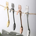 Stainless Steel Tea Spoon Espresso Cat Stirring Spoon Coffee Ice Cream Hanging Cup Spoon