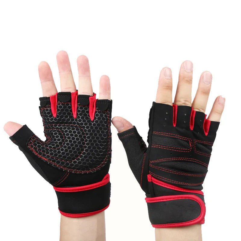 Multi Color Microfiber Comfortable Heavy Duty Gym Fitness Sport Train Hand Protect Brace Palm Guard Gloves Support for Women Men
