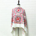MIO Wholesale Women Winter Warm Blanket Scarves Ethnic Style Long Tassels Pashmina Scarf Floral Embroidery Cashmere Shawl Wraps