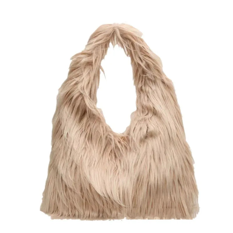 New Fluffy High-capacity Tote Shoulder Bag Versatile Handbags for Women
