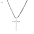 Dina Wholesale Christian Heavy Link Box Chain Jesus Cross Stainless Steel Pendant Necklace Accessories for Men