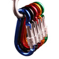 77mm Multi-color Aluminum Oxidation Finish Pear Shaped Screw Lock Carabiner Hook Clip Snap Keychain for Climbing