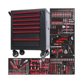 248-Piece Steel Iron Tool Box Hand Tool Sets Powder Coated Roller Cabinet Trolley Workshop Garage Storage OEM Customization