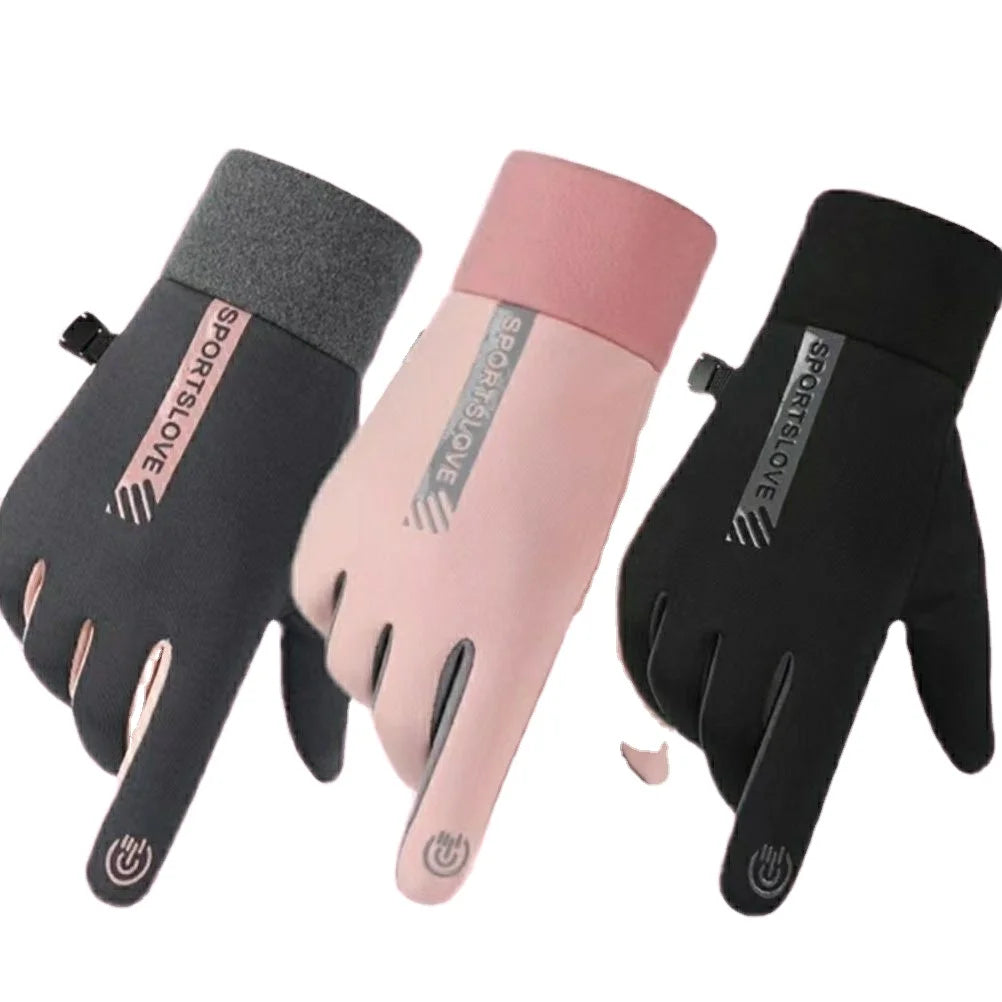Windproof Wrist Velvet Touch Screen Gloves Winter Knit Warmer Touch Running Mittens Gloves