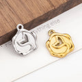Stainless Steel Mermaid Tail Charm 18K Gold Plated Waterproof and Hypoallergenic Pendants for Tarnish-Free-Jewelry Making