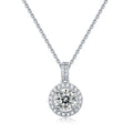 Luxury Simple 6.5mm Moissanite Diamond Necklace 925 Sterling Silver Delicate Lady Silver Wedding Party Necklace