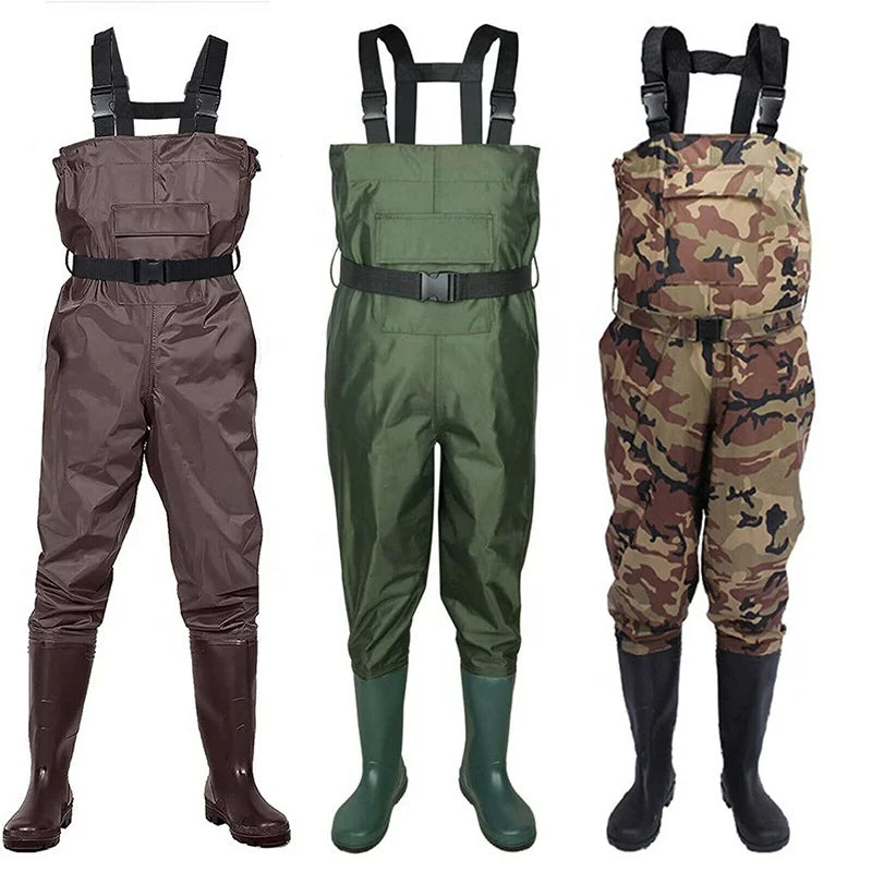 Fly Fishing Cat Fishing Nylon Waterproof Chest Fishing Wader with Pocket Hunting Wader