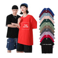 Oversized Mens Drop Shoulder 100% Cotton Round Neck Loose Version t Shirts High Quality 280grams Custom logo T-shirt
