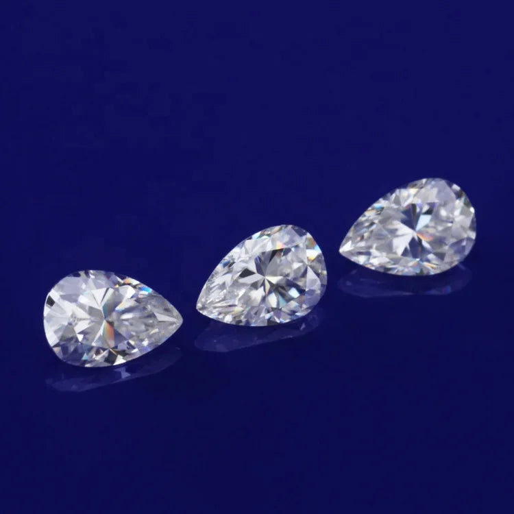 Wholesale Price Loose Moissanite White Color D VVS Moissanite 4*6mm- 7*11mm Pear Cut Moissanite Diamond