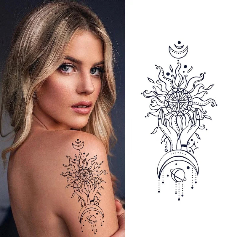 New Designs Wholesale  Temporary Custom Tattoo for Men and Women Waterproof Tattoo Stickers Semi Permanent