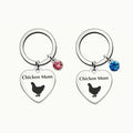 Chicken Mom Stainless Steel Keychain Love Keychain Mother's Day Gift