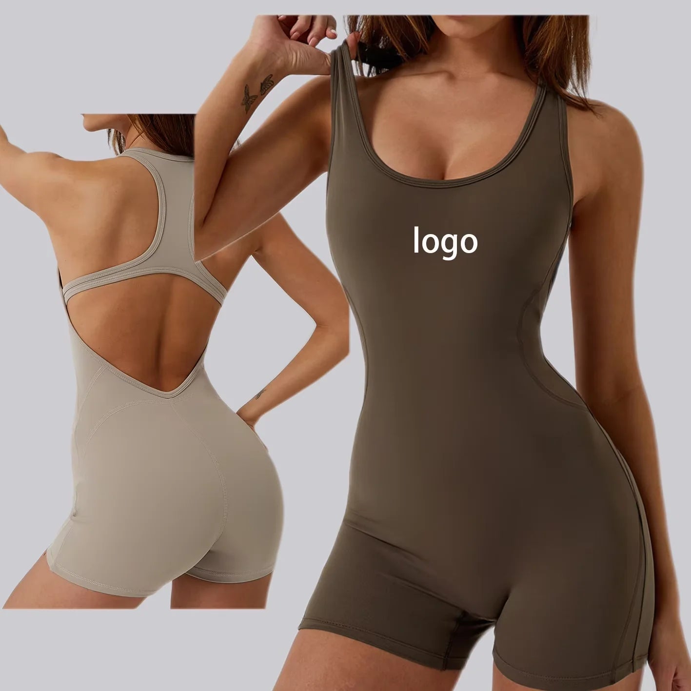 Summer Dance U-neck Tight-fitting Sleeveless Hollow-out Breathable Sport Yoga Jumpsuit Lifting Hips Sexy Yoga Wear