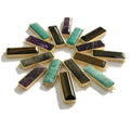 Faceted Natural Stone Pendants DIY Jewelry Making Charms