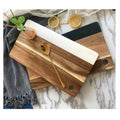Old Carpenter Creative Acacia Wood Marble Cheese Board Rectangle Shape Custom Logo Chopping Board Durable Cutting Board