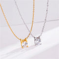 Minimalist Ins Gold Plated IP Plating Stainless Steel Link Chain Big Clear Zircon Necklace