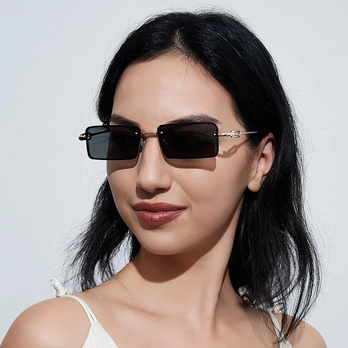 STORY T223 Fashion Vintage Small Square Sunglasses Women Men 2021 New 90s Retro Trendy Gradient Lens Metal Rectangle Sun Glasses