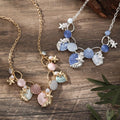 New Arrival Fashion Colorful Painting Oil Starfish Necklace Small Fresh Beach Pearl Shell Necklace for Women