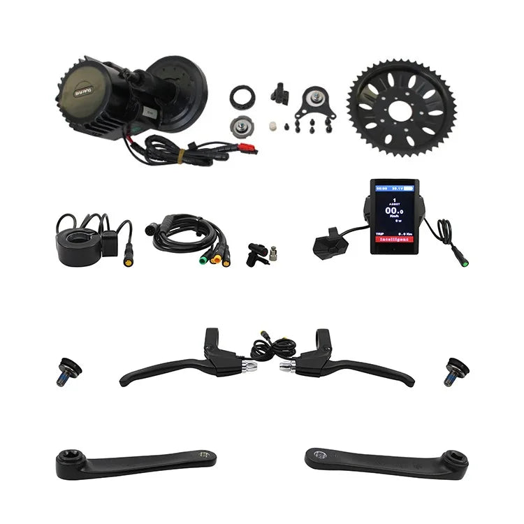 Bafang 8Fun 52V 1000W BBSHD Mid-drive Motor Kits 68mm 100mm 120mm BB with Built in Controller Color Display