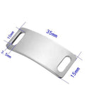 Aceon Custom Engraved Curved Two Holes Stainless Steel Pet ID Tags Dog Collar Name Phone Number Slide Collar Tag Metal Crafts