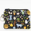 Handmade Cute Animal Zipper Bag with Keychain Design Canvas Material Logo Pattern to Hold Small Items Earphones Certificates