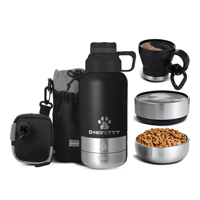 3 in 1  Everich Patent 2024 New Design Portable Pet Water Bottle Stainless Steel Insulated Drinking for Dog's Mom Gift Cats