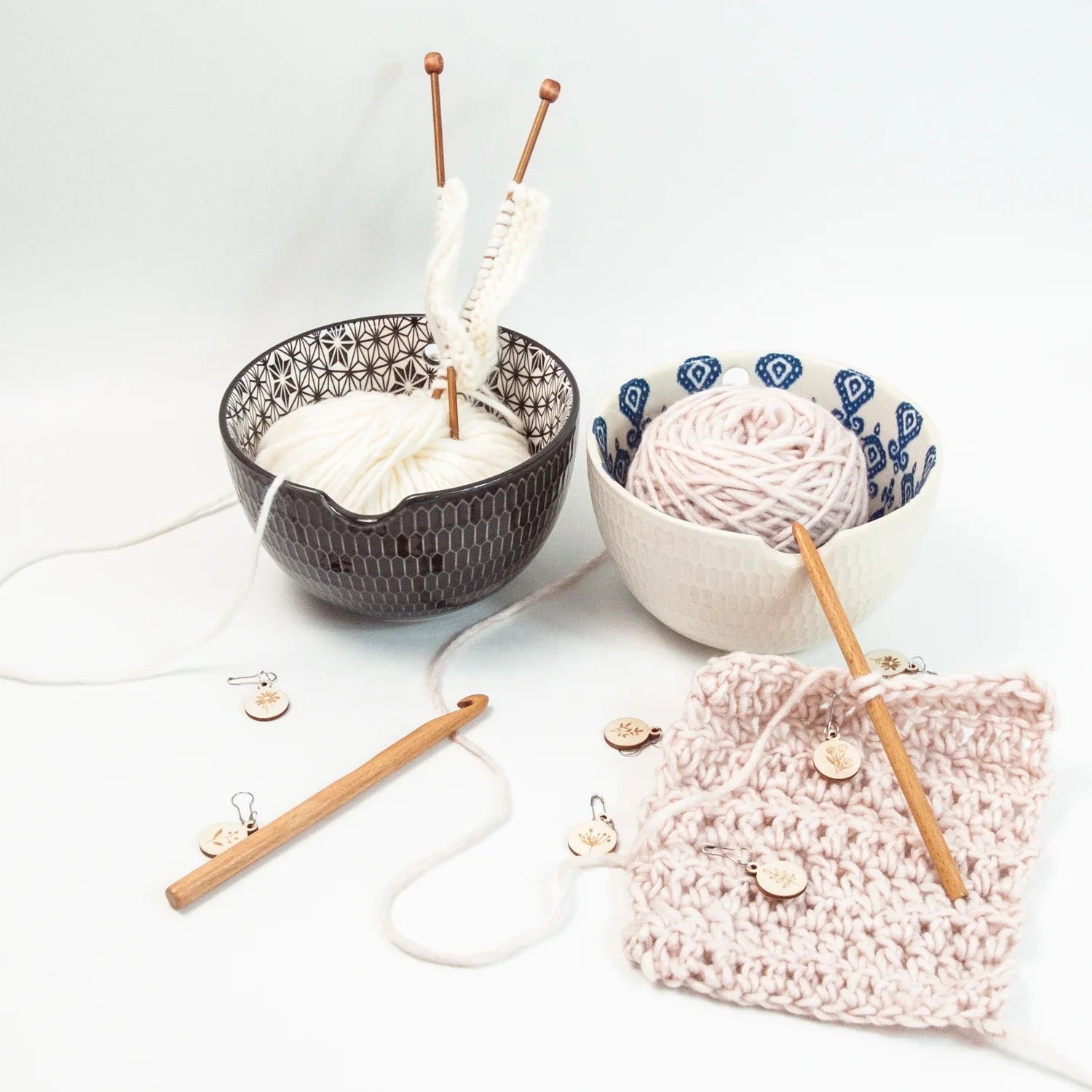 Ceramic Yarn Bowl Storage Bowl Knitting and Crochet Accessories Durable and Sturdy Wool Yarn Storage Holder