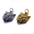 Punk Men 18k Gold tiger Pendant Necklace Stainless Steel Punk tiger Hiphop tiger Head Animal Pendant Jewelry