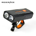 RIDERACE LED Highlight Bicycle Front Light Mobile Power USB Rechargeable Headlight Waterproof Mountain Bike Flashlight Lamp