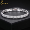 Bling Design Jewelry Pass Diamond Tester 925 Pure Silver Tennis Bracelet 7mm Vvs Moissanite Diamond Men Bracelet