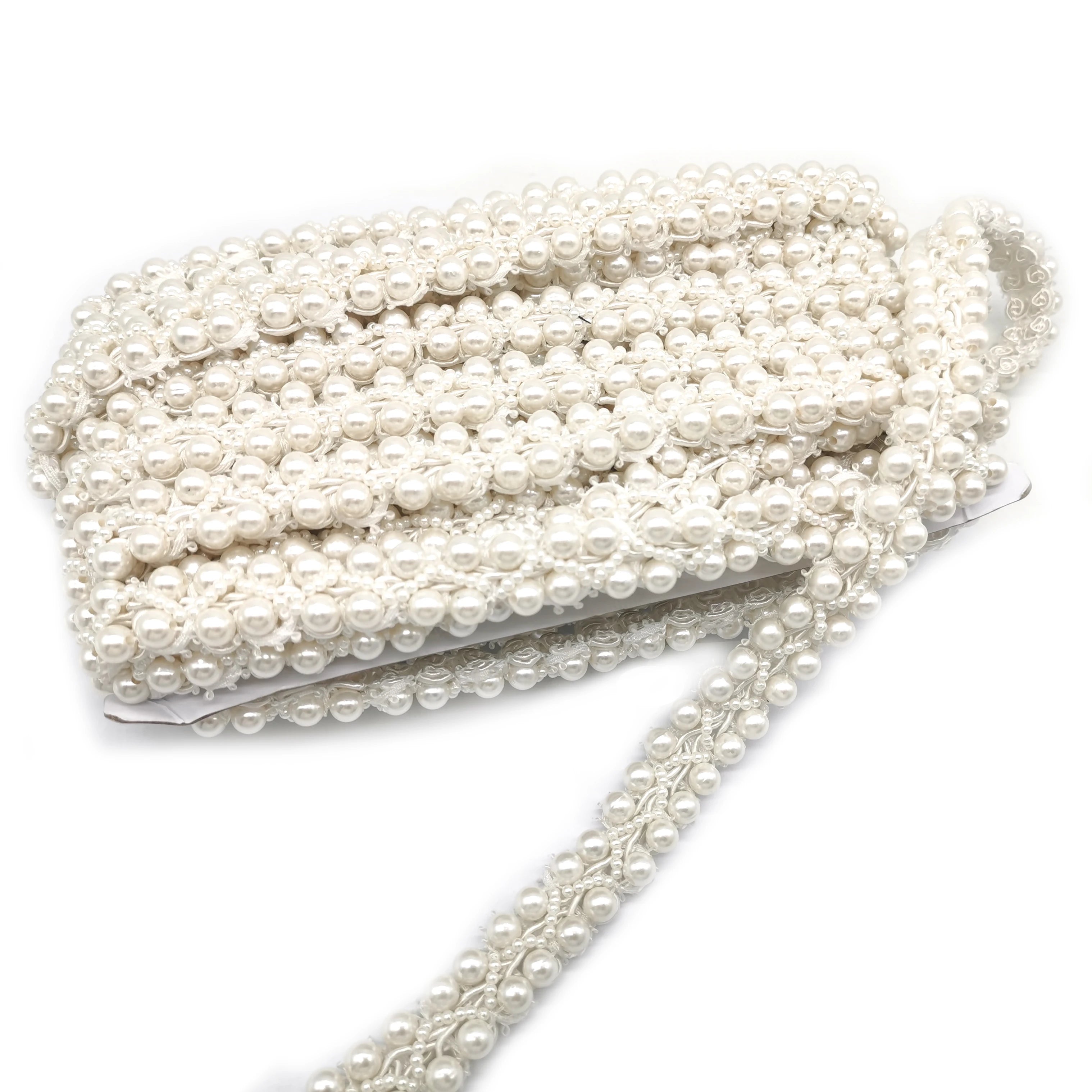 Sew on Ivory Pearl Wedding Belts Sashes Beaded Wedding Bridal Applique Trim for Wedding Dresses
