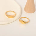2020 Hot Selling Fashion 18 k Gold Plated Stainless Steel Finger Rings Women's 14K 18K Gold Plated Ring Jewelry