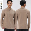 2025 New Fashion Men's Lightweight Long-Sleeved Sportswear Breathable Running Fitness Training Stand Collar Half-Zipper